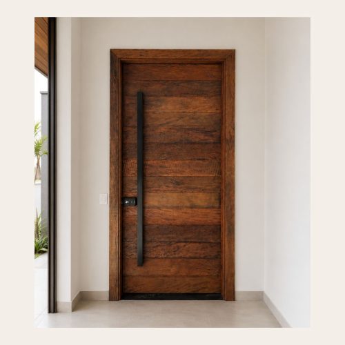 Porta Pivotante Peroba Rosa 1,20 x 2,10 Sob Encomenda
